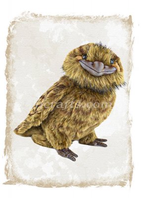 Greeting Card featuring Hansa Soft Toy Frogmouth. Created by LDA. C11
