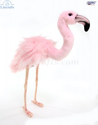 Soft Toy Bird, Flamingo by Hansa (38cm) 5680