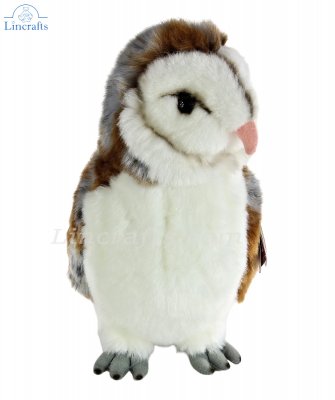 Soft Toy Bird. Barn Owl by Living Nature (28cm) AN358