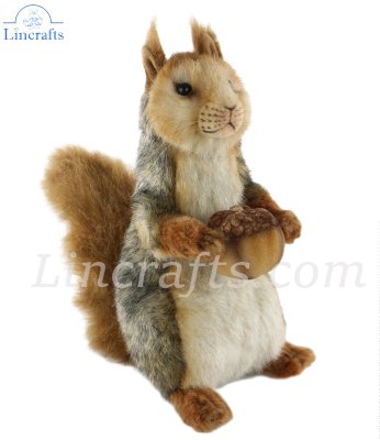 Soft Toy Grey Squirrel Sitting by Hansa (25cm.L) 8047