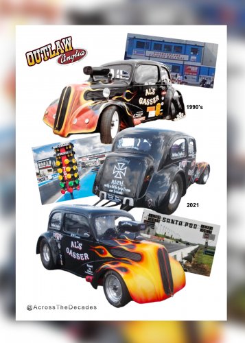 Al's Gasser Drag Racing Car Print | Poster - various sizes: A2: Lustre
