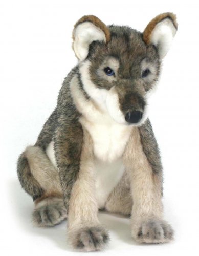 Soft Toy Wolf Grey by Hansa (30cm) 5468
