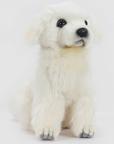 Soft Toy Maremma Guardian Pup Sitting  by Hansa (23cm. H) 6965