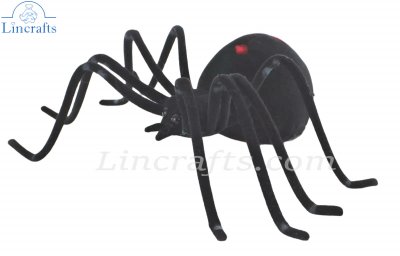 Soft Toy Black Widow Spider by Hansa (23cm.L) 7195