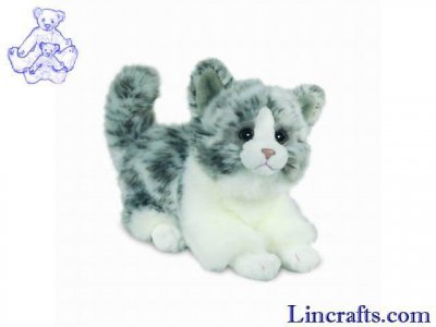 Soft Toy Cat Grey by Teddy Hermann (18cm) 90608