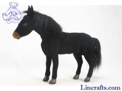 Soft Toy Horse Black by Hansa (34cm) 3522