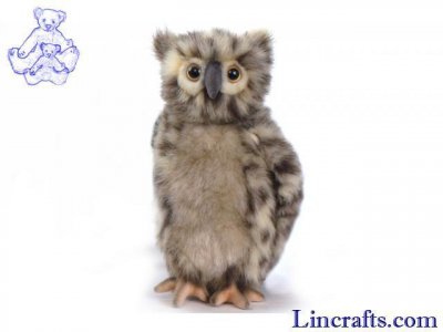 Soft Toy Bird of Prey, Owl by Hansa (25cm) 4136