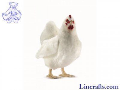 Soft Toy Bird, White Hen, Chicken by Hansa (37cm) 4172
