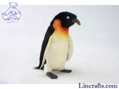 Soft Toy Bird, Emperor Penguin by Hansa (18cm) 4702