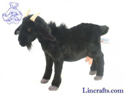 Soft Toy Black Goat by Hansa (35cm) 5463