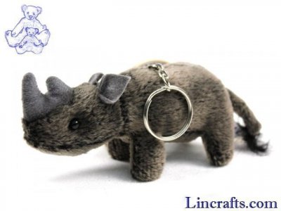 Soft Toy Rhino Keyring by Hansa (10cm) 5508