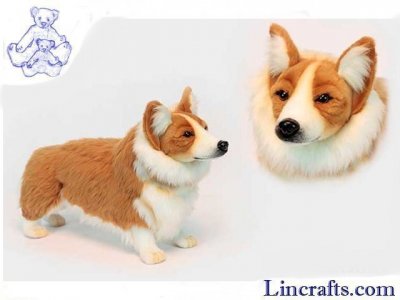 Soft Toy Dog, Welsh Corgi by Hansa (50cm) 6686