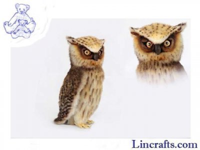 Soft Toy Bird of Prey, Fish Owl by Hansa (26cm H) 6767