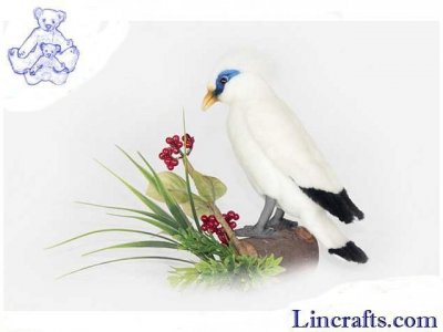 Soft Toy Bali Myna Bird by Hansa (18 cm.H) 6788