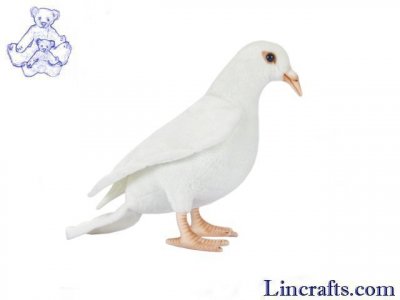 Soft Toy Bird, White King Dove by Hansa (29cm L) 7045