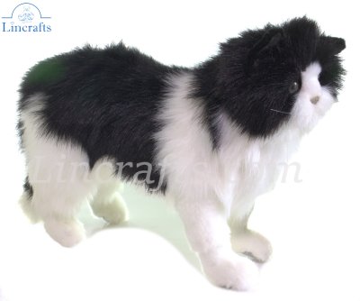 Soft Toy Black & White Cat by Hansa (46cm) 6485