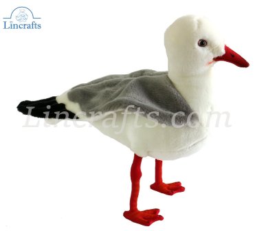 Soft Toy Bird, Seagull, Herring Gull by Hansa (27cm.L) 7269