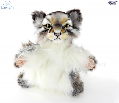 Soft Toy Hand Puppet Pallas Cat by Hansa (28cm H) 7519