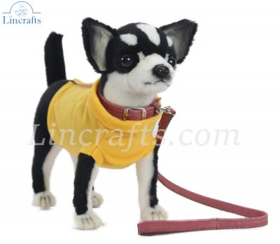 Soft Toy Chihuahua Dressed in Yellow by Hansa (27cm) 6384