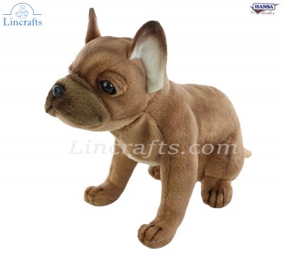 Soft Toy Dog, French Bulldog Sitting by Hansa (20cm.H) 6596