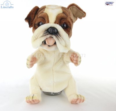 Soft Toy English Bulldog Puppet by Hansa (28 cm) 8448