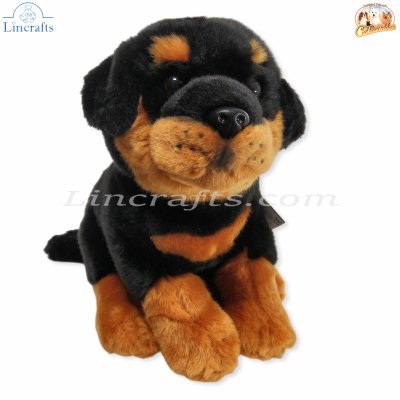 Plush Soft Toy Rottweiler Dog by Faithful Friends (23cm)H FROT03