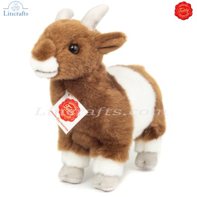 Plush Soft Toy Goat Brown & White by Teddy Hermann (22 cm) 91719
