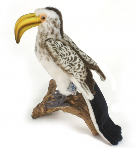 Soft Toy Bird, Yellow Hornbill by Hansa (26cm) 5591