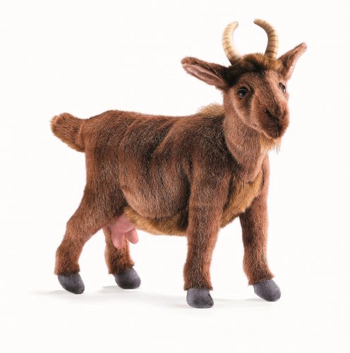 Soft Toy Goat Brown by Hansa (34cm) 4148