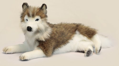 Soft Toy Lying Husky Dog by Hansa (40cm) 6033