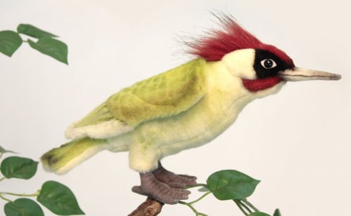 Soft Toy Bird, European Green Woodpecker by Hansa (20cm) 6300