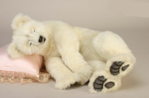 Soft Toy Polar Bear Sleeping by Hansa (70cmH.) 4922