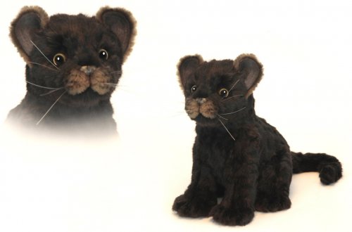 Soft Toy Black Jaguar Wildcat by Hansa (20cm) 6716