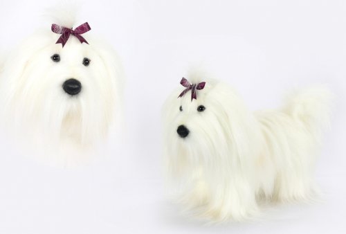 Soft Toy White Dog by Hansa (40cm) 2800