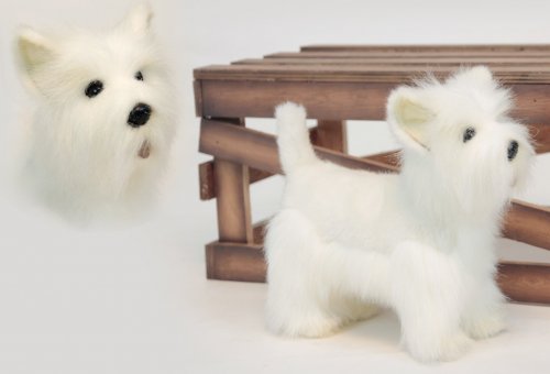 Soft Toy Dog, West Highland Terrier by Hansa (26cm.L) 6307