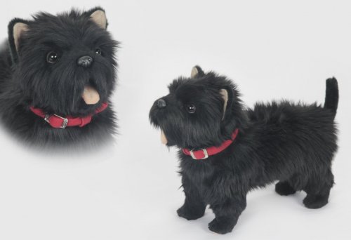 Soft Toy Dog, West Highland Terrier, Black by Hansa (35cm.L) 6845