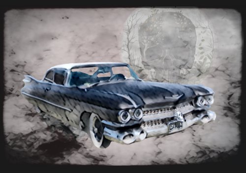 American Classic car 1959 Cadillac "Big Momma"  Print | poster - various sizes: A5: Gloss