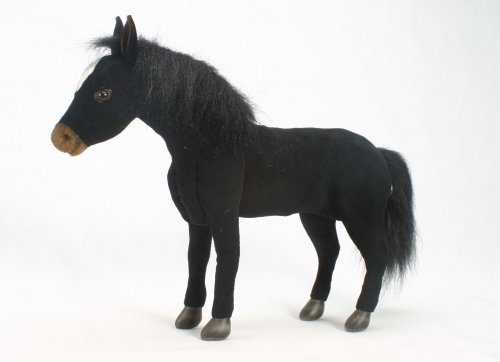 Soft Toy Horse Black by Hansa (34cm) 3522