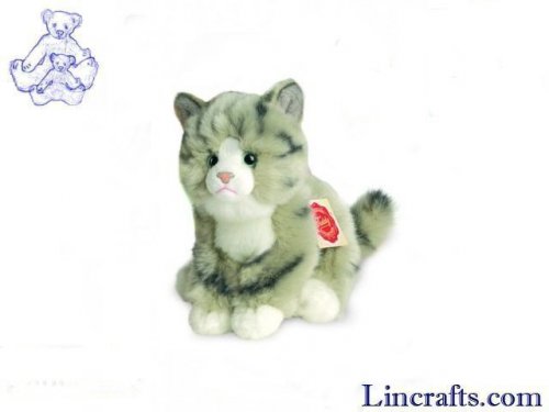 Soft Toy Grey Cat by Teddy Hermann (20cm) 90606