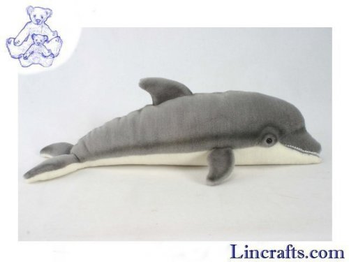 Soft Toy Bottle Nosed Dolphin by Hansa (54cm L) 2713