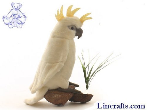 Soft Toy Bird, Cockatoo by Hansa (22cm) 3916