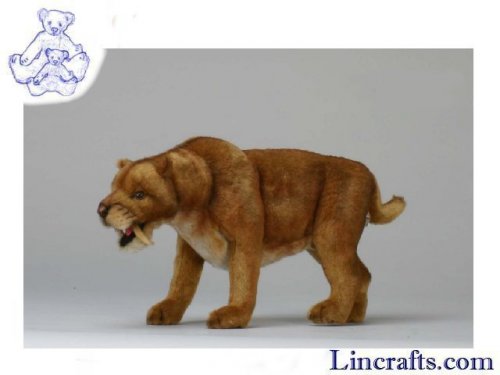 Soft Toy Sabre Tooth Tiger Wildcat by Hansa (45cm) 4885