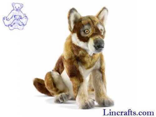 Soft Toy Wolf Brown by Hansa (30cm)