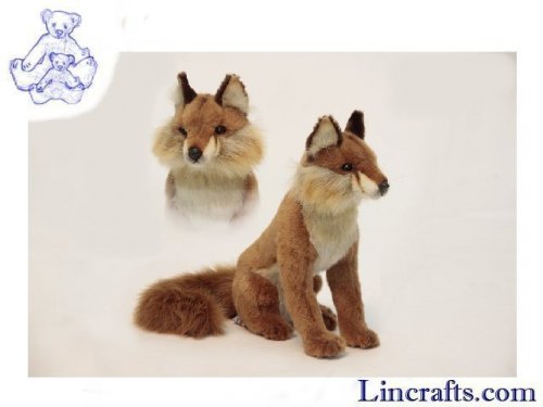 Hansa Sitting Red Fox 6098 Plush Soft Toy Sold by Lincrafts UK Est.1993