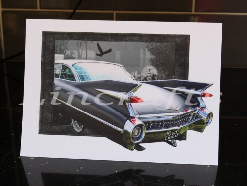 1959 Cadillac, Big Momma, Birthday Card. Auto wall art, American car print by LDA. C49