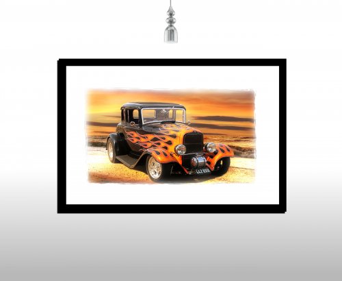 Hot Rod Print | Poster 1932 Ford Coupe - various sizes: A1