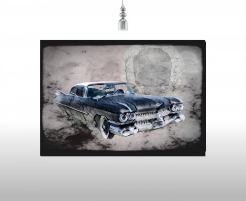 American Classic car 1959 Cadillac "Big Momma"  Print | poster - various sizes: A4