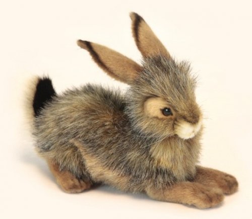 Soft Toy Black Tailed Bunny Rabbit by Hansa (25cm) 6284