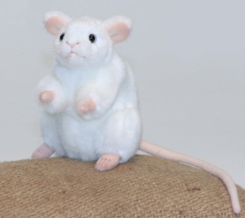 Soft Toy Mouse White by Hansa (16cm) 5323