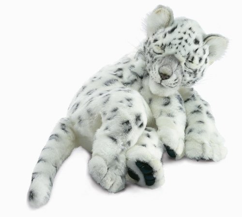 Soft Toy Wildcat, Sleeping Snow Leopard by Hansa (40cm) 4753